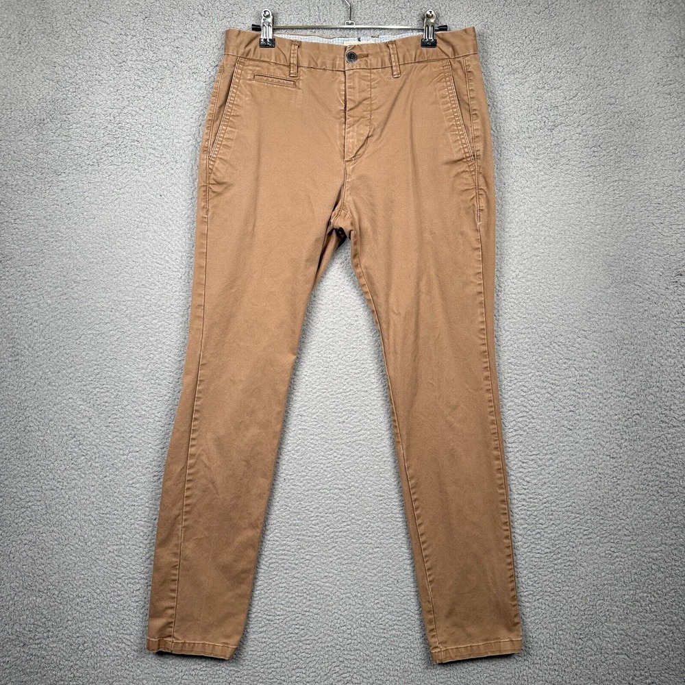 Perk Pants Men’s 30x32 Brown Slim Fit Stretch Chino Preppy Golf Straight Leg